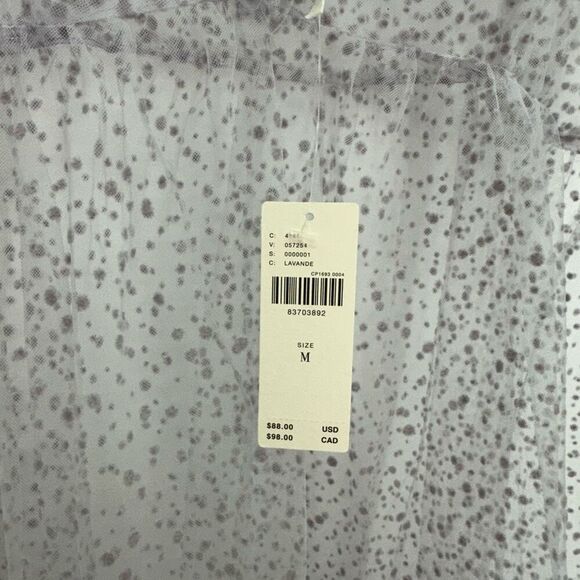 Anthropologie Women’s By Anthropologie Sheer Dot Tulle Sheer Slip Dress - Picture 5 of 12